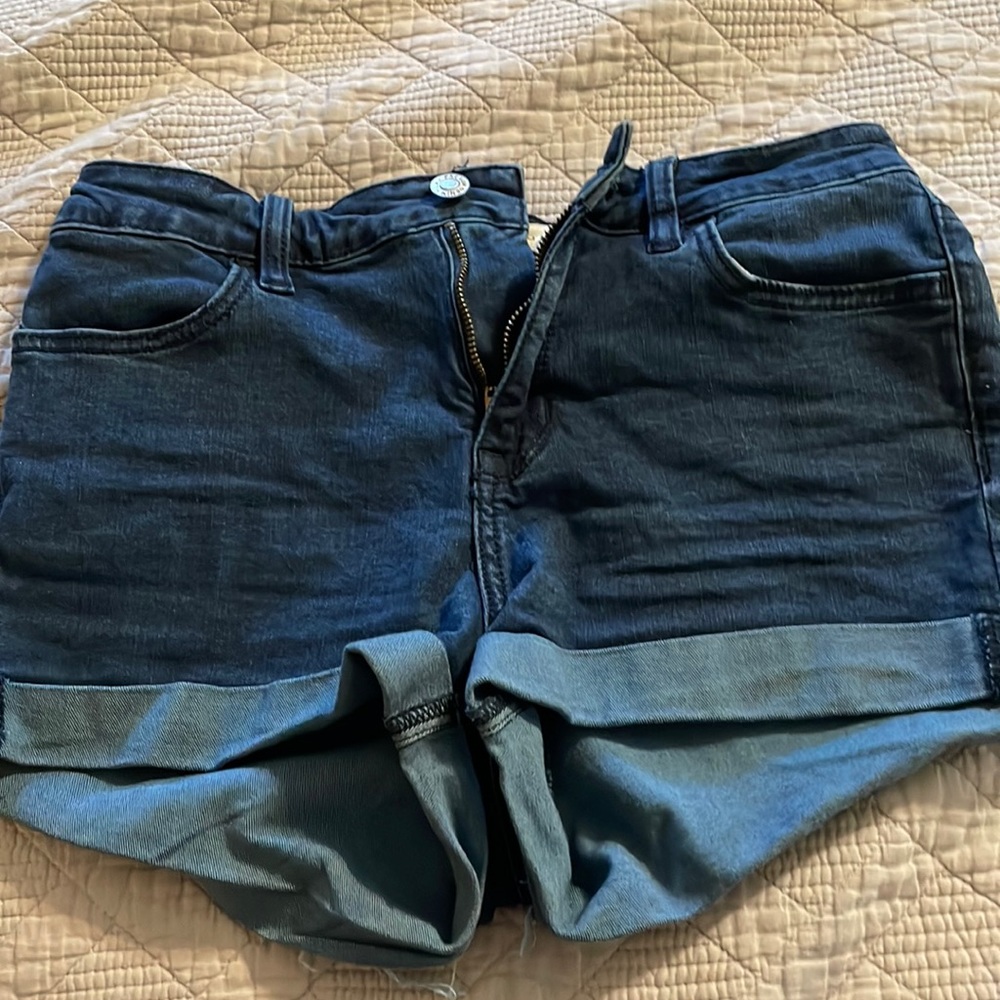 High rise jean shorts